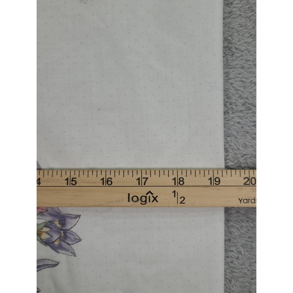 Floral Cotton Pillowcase Pair in White with Pink & Yellow Blooms - Picture 6 of 9